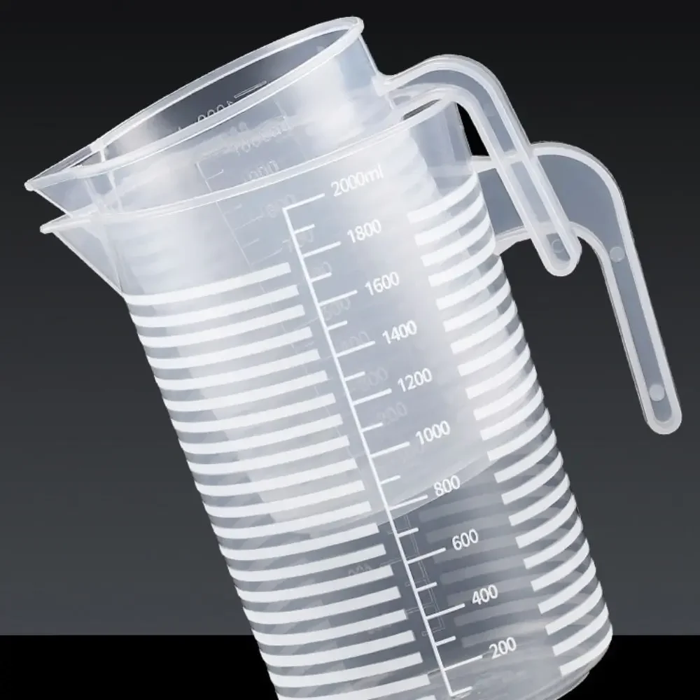 100-5000ml Kitchen Food Grade Measuring Cup Lidless with Lid Scale PC High Temperature Resistant Milk Tea Shop Plastic Beaker