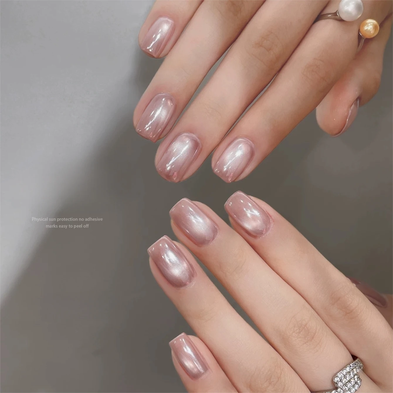 Pearl White Nails Glitter Dust Chrome Moonlight Rubbing on Powder Silver Shell Mirror Pigment Nail Art Supplies Decoration