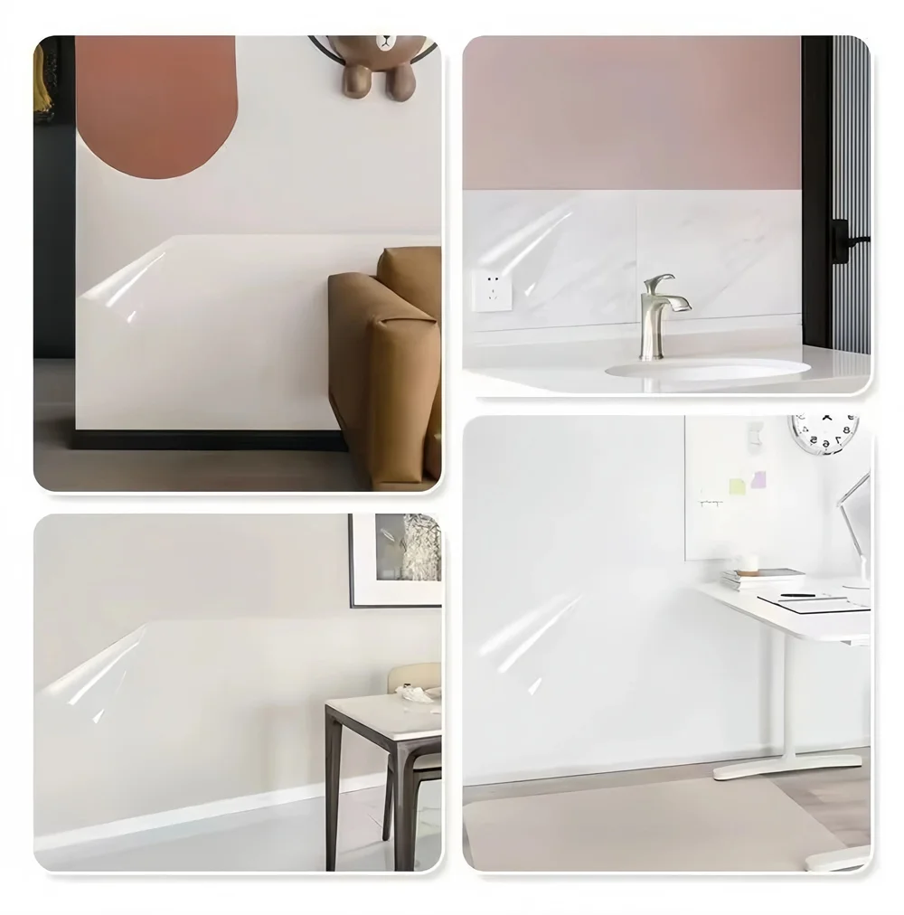 3M/5M/10M Kitchen Wall Wallpaper Transparent Electrostatic Protective Film Oil Proof Wall Sticker Waterproof Paper Home Decor