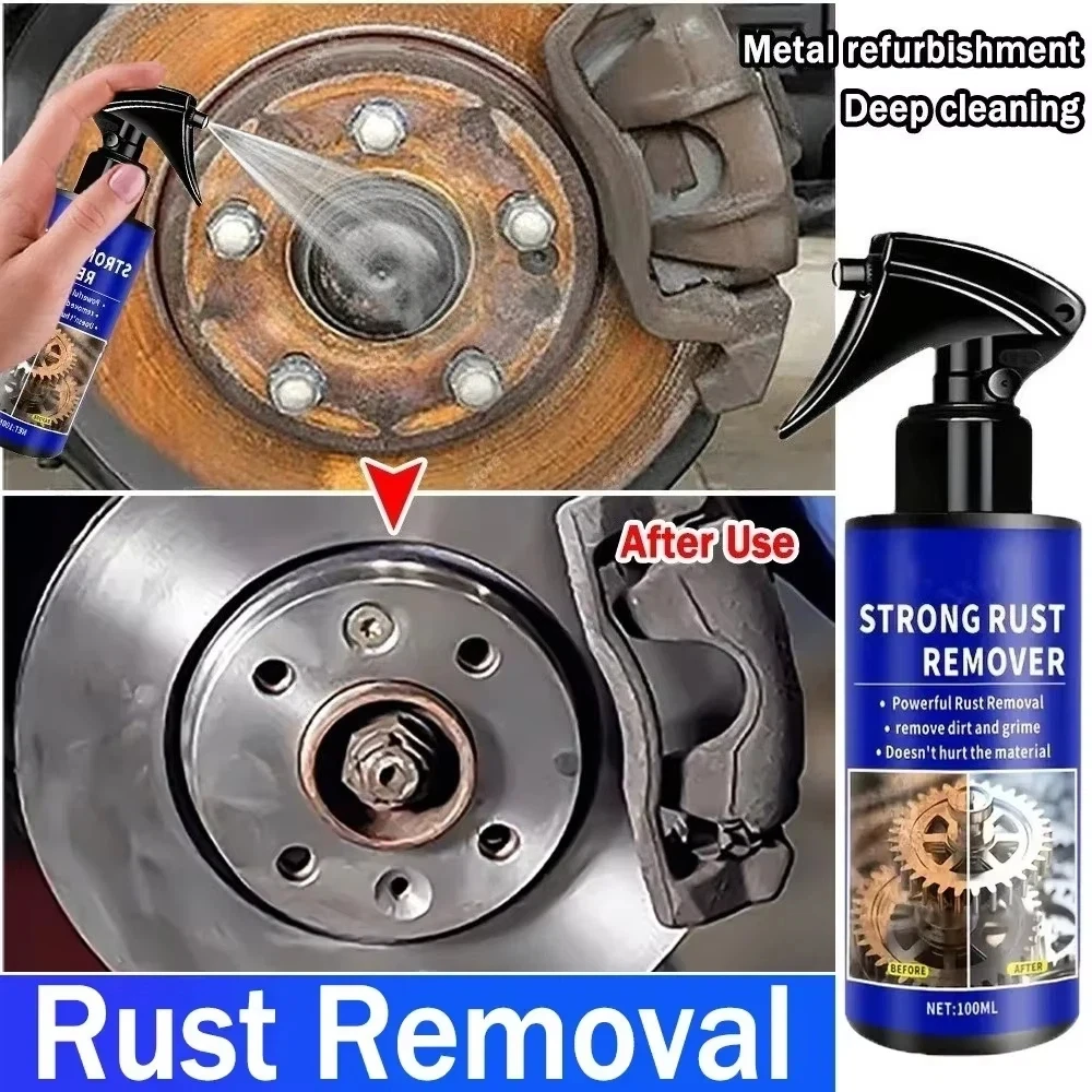 Car Rust Remover Auto Exhaust Pipe Quickly Rust Derusting Spray Car Wheel Hub Care Clean Metal Iron Prowder Stain Removal Agent