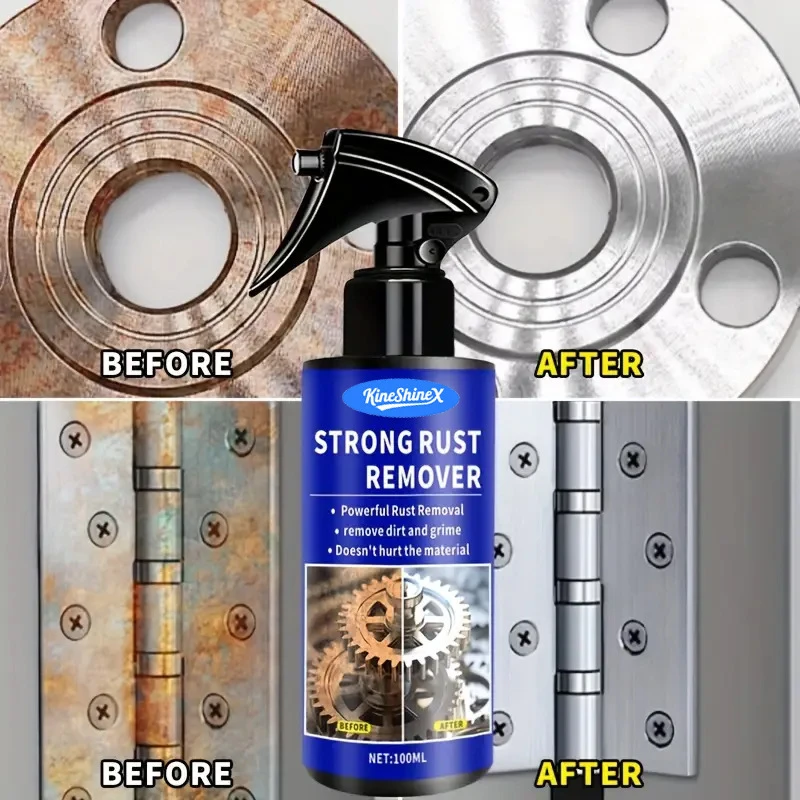 Car Rust Remover Auto Exhaust Pipe Quickly Rust Derusting Spray Car Wheel Hub Care Clean Metal Iron Prowder Stain Removal Agent