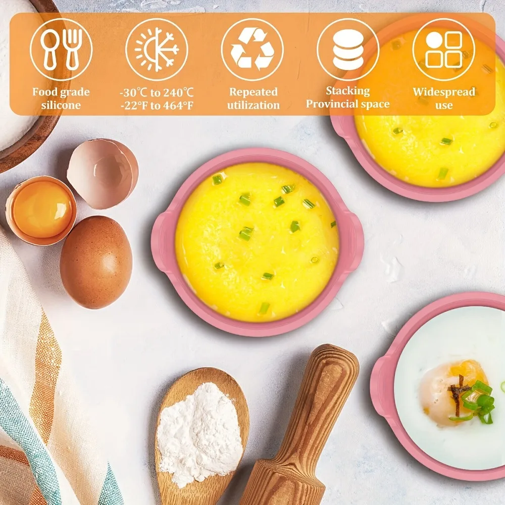 Non-Stick Baking Molds for Air Fryer Steamer, Reusable Dishwasher Safe for Cupcakes Muffins Healthy Meals