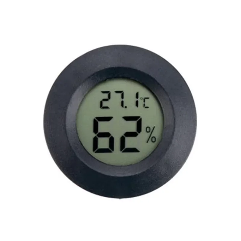 4 Pcs Mini Hygrometer Thermometer Meter Digital LCD Monitor Indoor Room Round Humidity Temperature Gauge