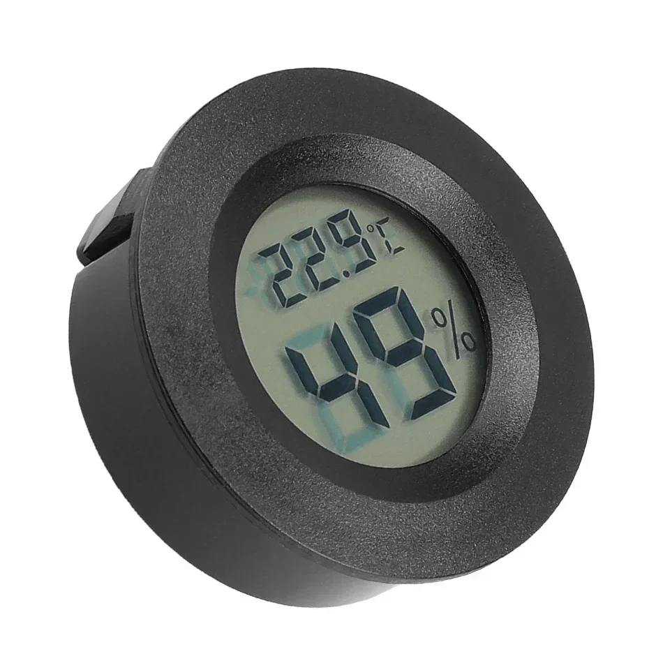 4 Pcs Mini Hygrometer Thermometer Meter Digital LCD Monitor Indoor Room Round Humidity Temperature Gauge