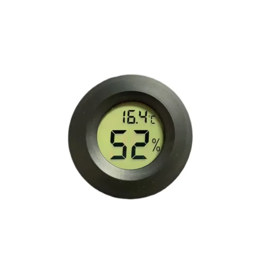 4 Pcs Mini Hygrometer Thermometer Meter Digital LCD Monitor Indoor Room Round Humidity Temperature Gauge
