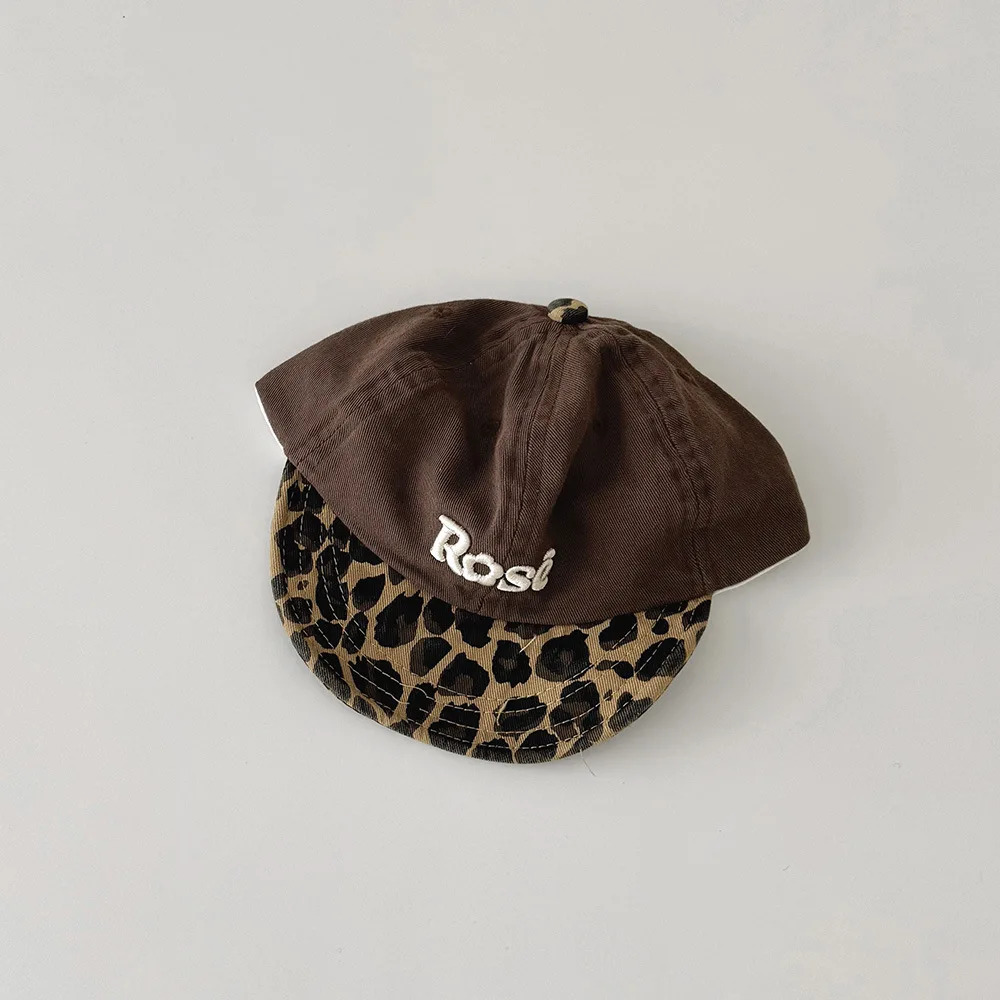 2026 New Ins Style Baby Baseball Cap Spring Fall Leopard Print Toddler Hat Soft Visor Fashion Cap for 1-4 Year Kid Boys Girls