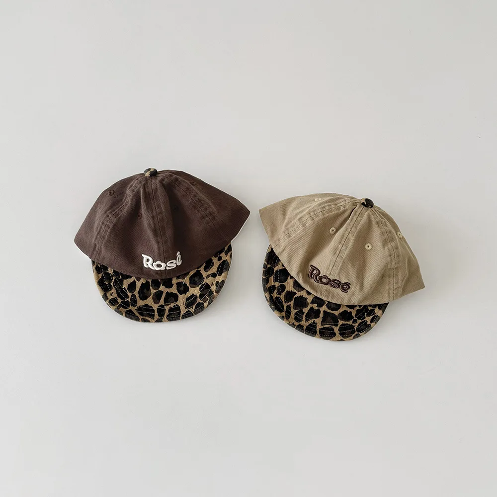 2026 New Ins Style Baby Baseball Cap Spring Fall Leopard Print Toddler Hat Soft Visor Fashion Cap for 1-4 Year Kid Boys Girls