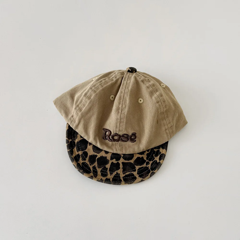 2026 New Ins Style Baby Baseball Cap Spring Fall Leopard Print Toddler Hat Soft Visor Fashion Cap for 1-4 Year Kid Boys Girls