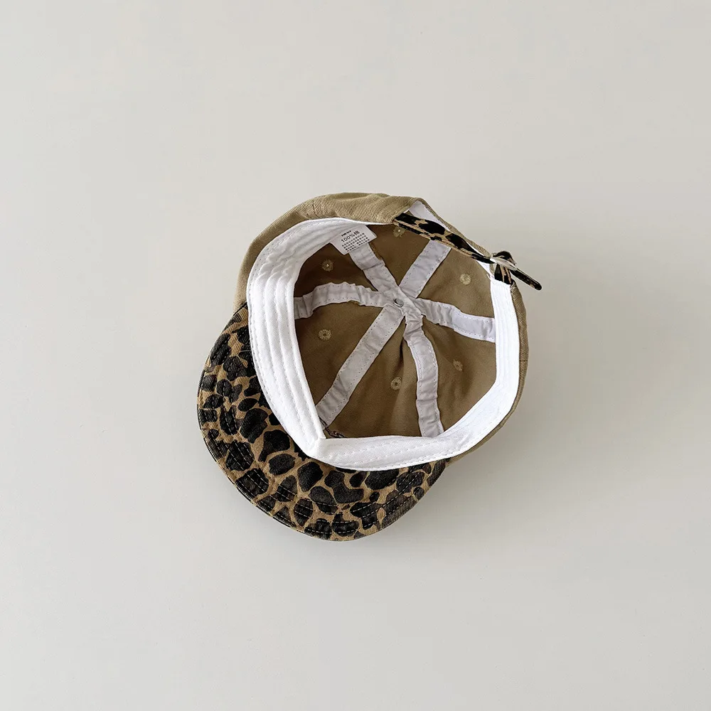 2026 New Ins Style Baby Baseball Cap Spring Fall Leopard Print Toddler Hat Soft Visor Fashion Cap for 1-4 Year Kid Boys Girls