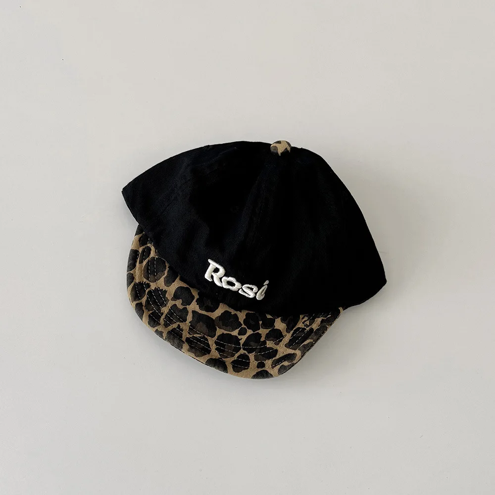2026 New Ins Style Baby Baseball Cap Spring Fall Leopard Print Toddler Hat Soft Visor Fashion Cap for 1-4 Year Kid Boys Girls