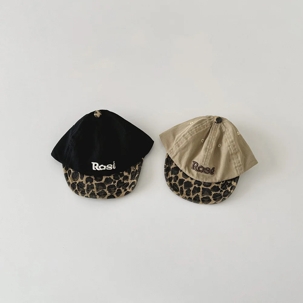 2026 New Ins Style Baby Baseball Cap Spring Fall Leopard Print Toddler Hat Soft Visor Fashion Cap for 1-4 Year Kid Boys Girls