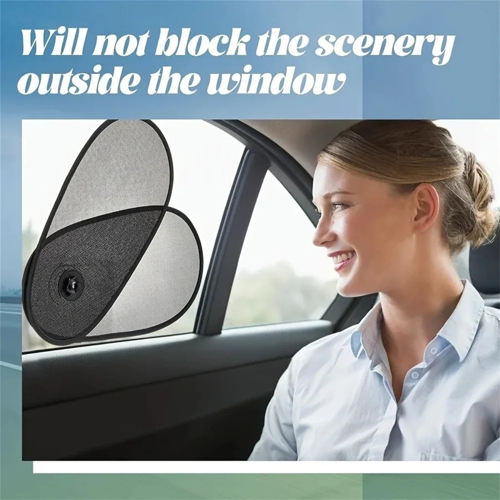 2-in-1 Car Side Shade,Telescopic Design, Heat Insulation Sun Blocker for All Cars,without Blocking Vision,,for Travel/Car Use
