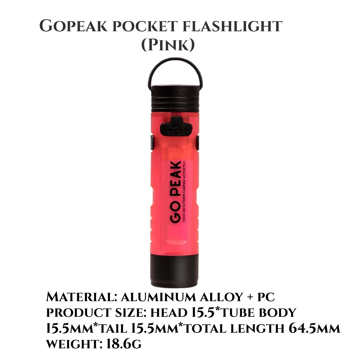 GOPEAK 5050 LED Small Light Key Clip Cap with 7 Colors Outdoor Emergency Pocket Flashlight Long Endurance for Disaster Relief