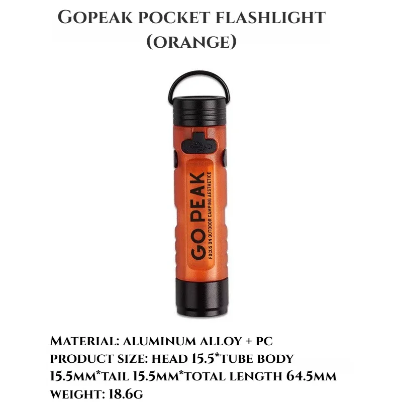 GOPEAK 5050 LED Small Light Key Clip Cap with 7 Colors Outdoor Emergency Pocket Flashlight Long Endurance for Disaster Relief