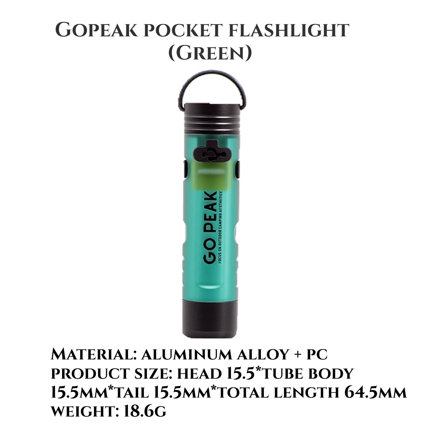 GOPEAK 5050 LED Small Light Key Clip Cap with 7 Colors Outdoor Emergency Pocket Flashlight Long Endurance for Disaster Relief