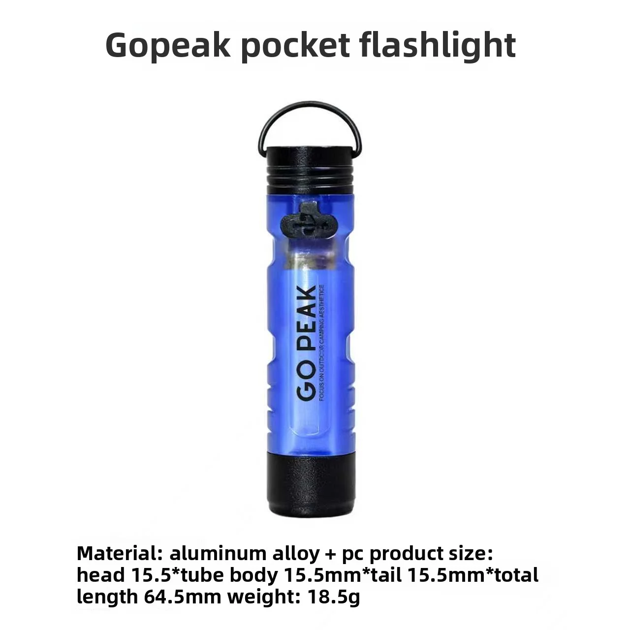 GOPEAK 5050 LED Small Light Key Clip Cap with 7 Colors Outdoor Emergency Pocket Flashlight Long Endurance for Disaster Relief