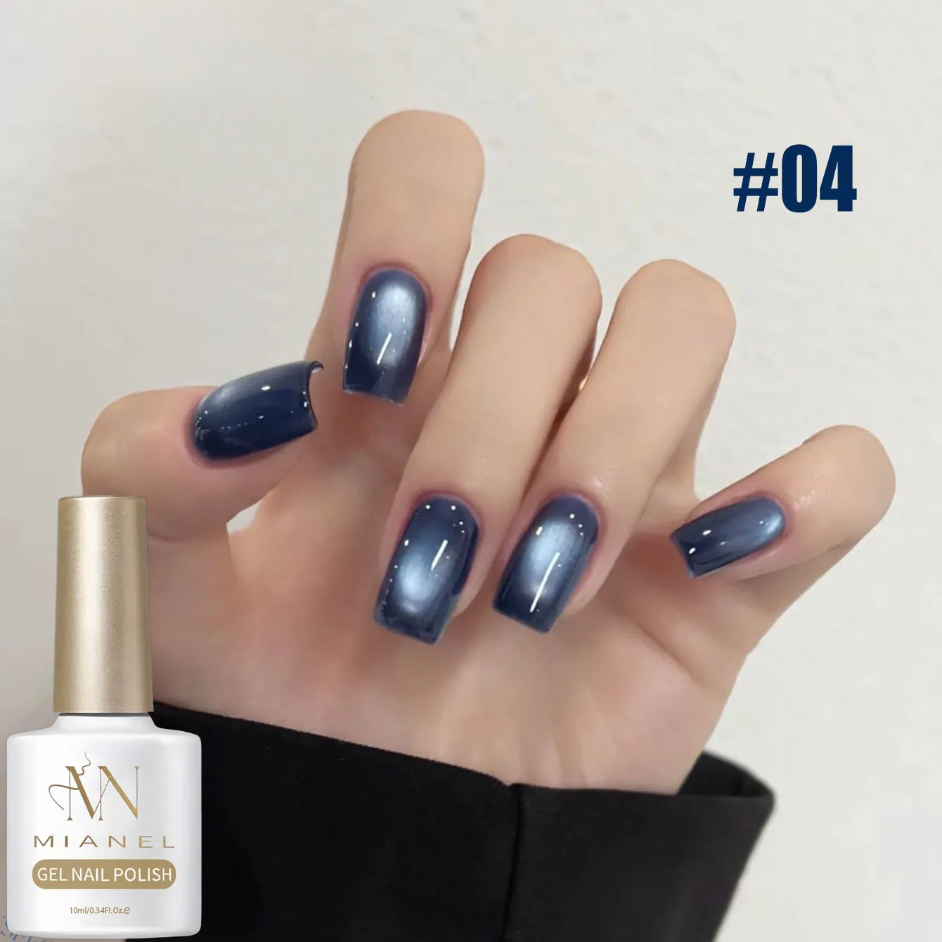 MIANEL 1pc Blue Cat Eye Nail Gel Polish Semi Permanent Nail Art Soaking UV LED Nail Salon DIY Nail Salon Gel