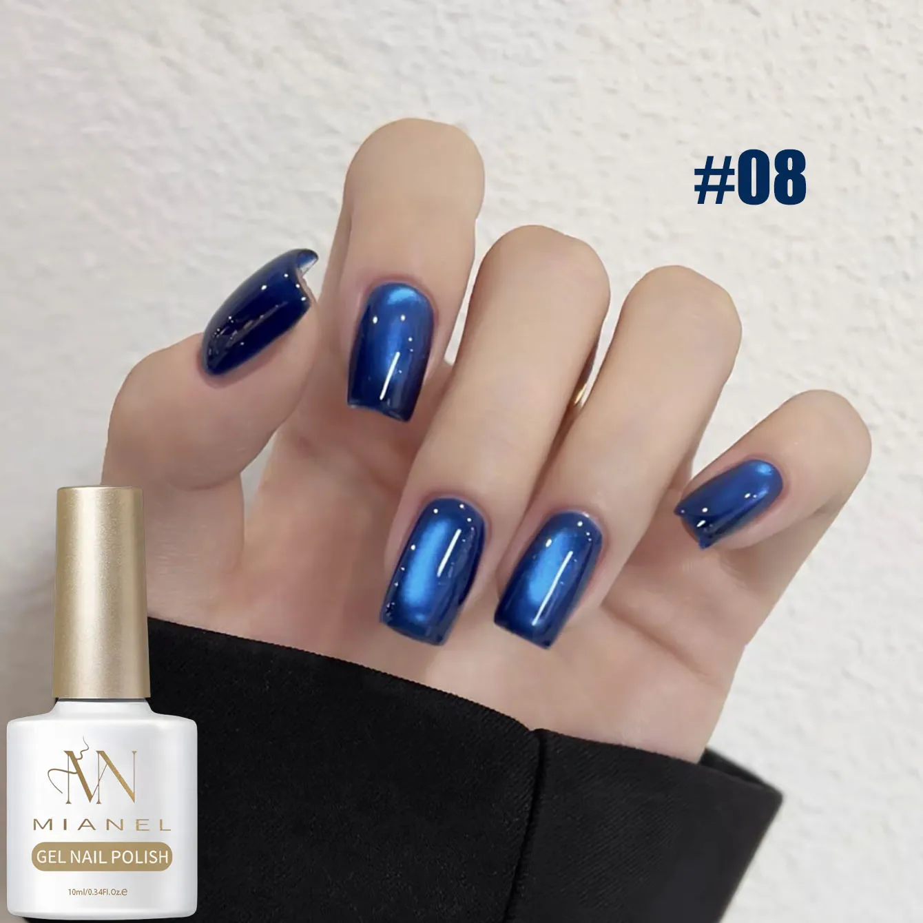MIANEL 1pc Blue Cat Eye Nail Gel Polish Semi Permanent Nail Art Soaking UV LED Nail Salon DIY Nail Salon Gel