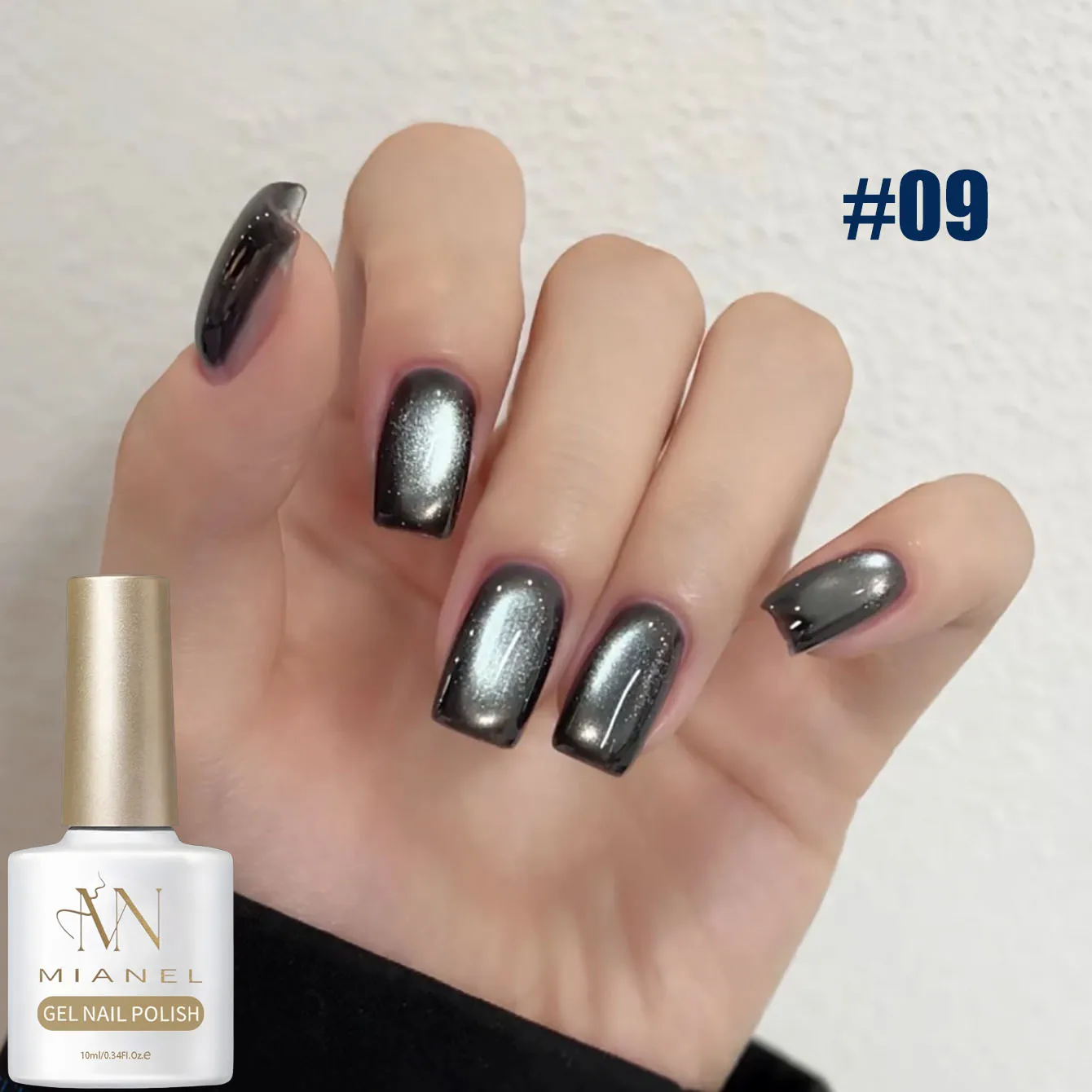 MIANEL 1pc Blue Cat Eye Nail Gel Polish Semi Permanent Nail Art Soaking UV LED Nail Salon DIY Nail Salon Gel
