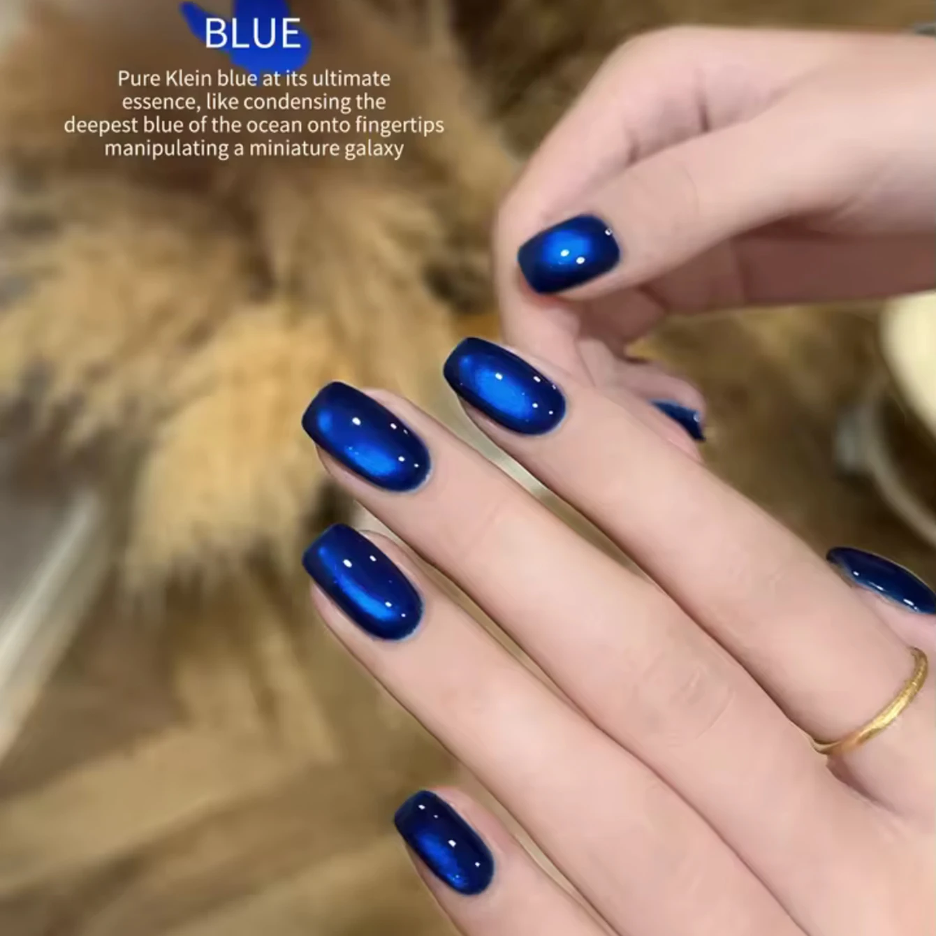 MIANEL 1pc Blue Cat Eye Nail Gel Polish Semi Permanent Nail Art Soaking UV LED Nail Salon DIY Nail Salon Gel