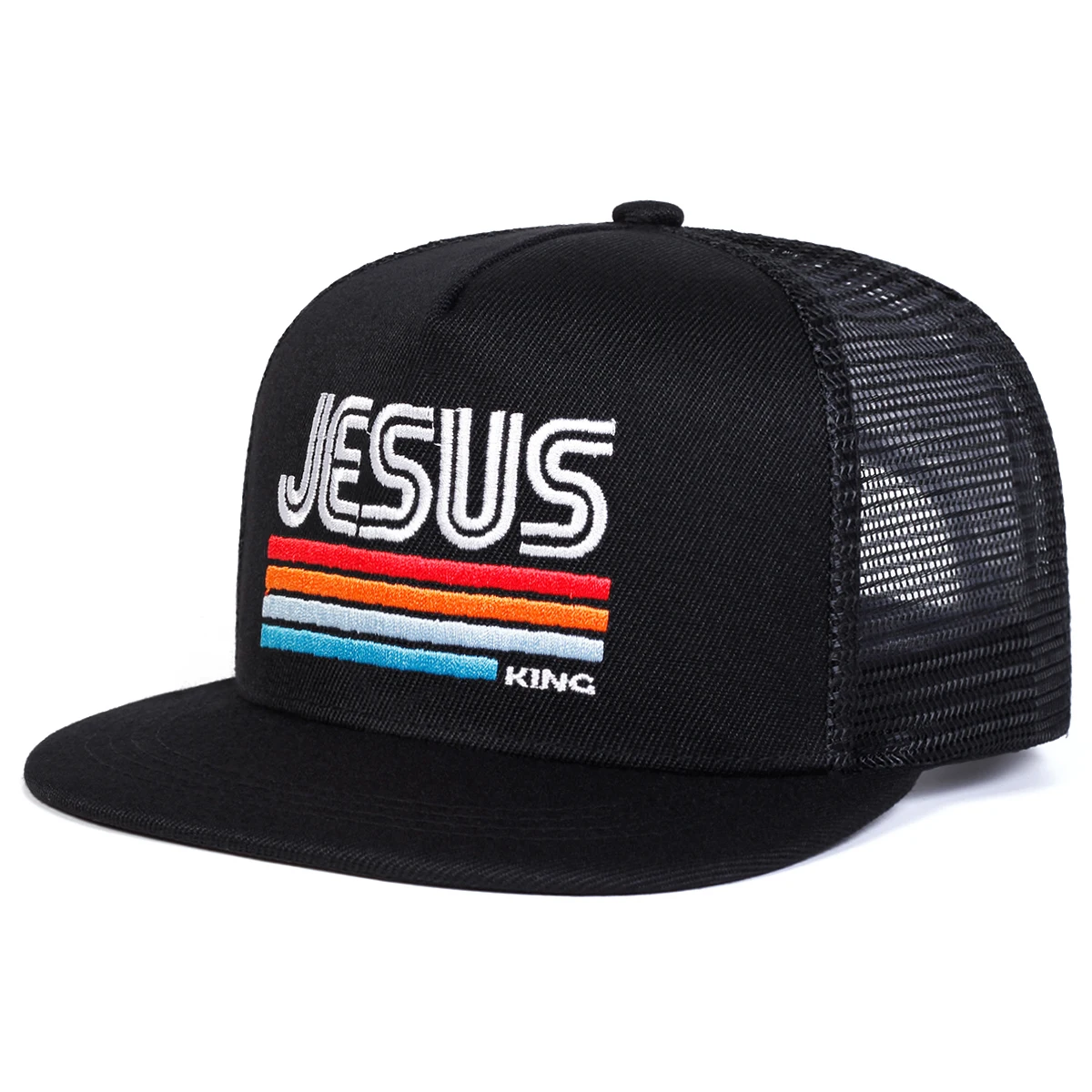 Unisex JESUS Letter Embroidery Hip-hop Net Hats Spring Summer Outdoor Adjustable Casual Baseball Caps Sunscreen Hat Sports Cap