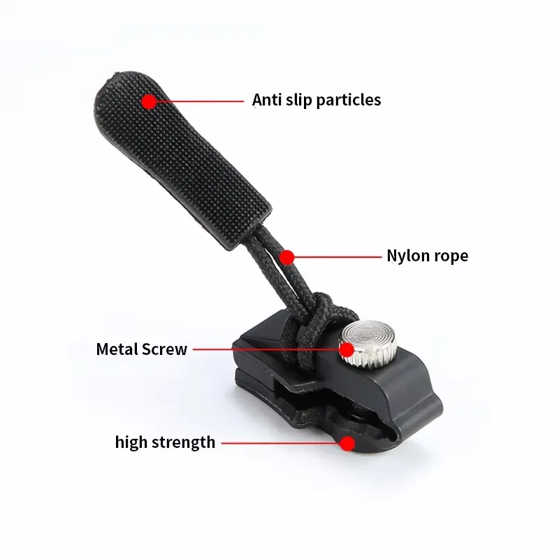 Universal Detachable Metal Zipper Slider Puller Detachable Instant Repair Kit DIY Replacement Lever Locks for Clothing Luggage