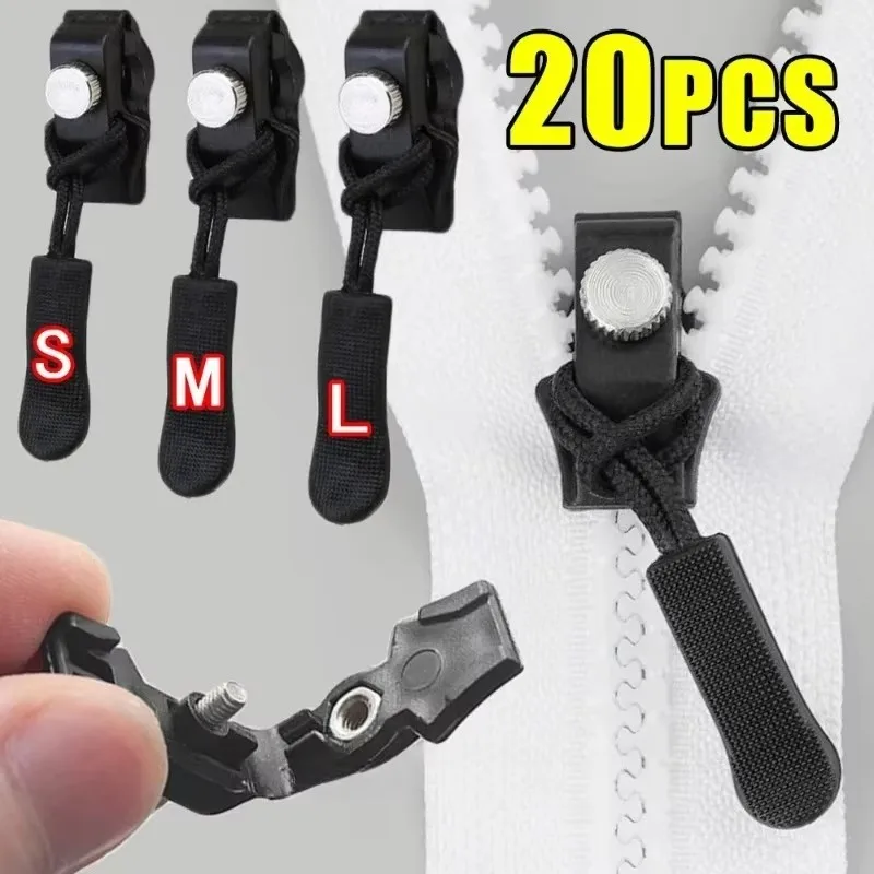 Universal Detachable Metal Zipper Slider Puller Detachable Instant Repair Kit DIY Replacement Lever Locks for Clothing Luggage