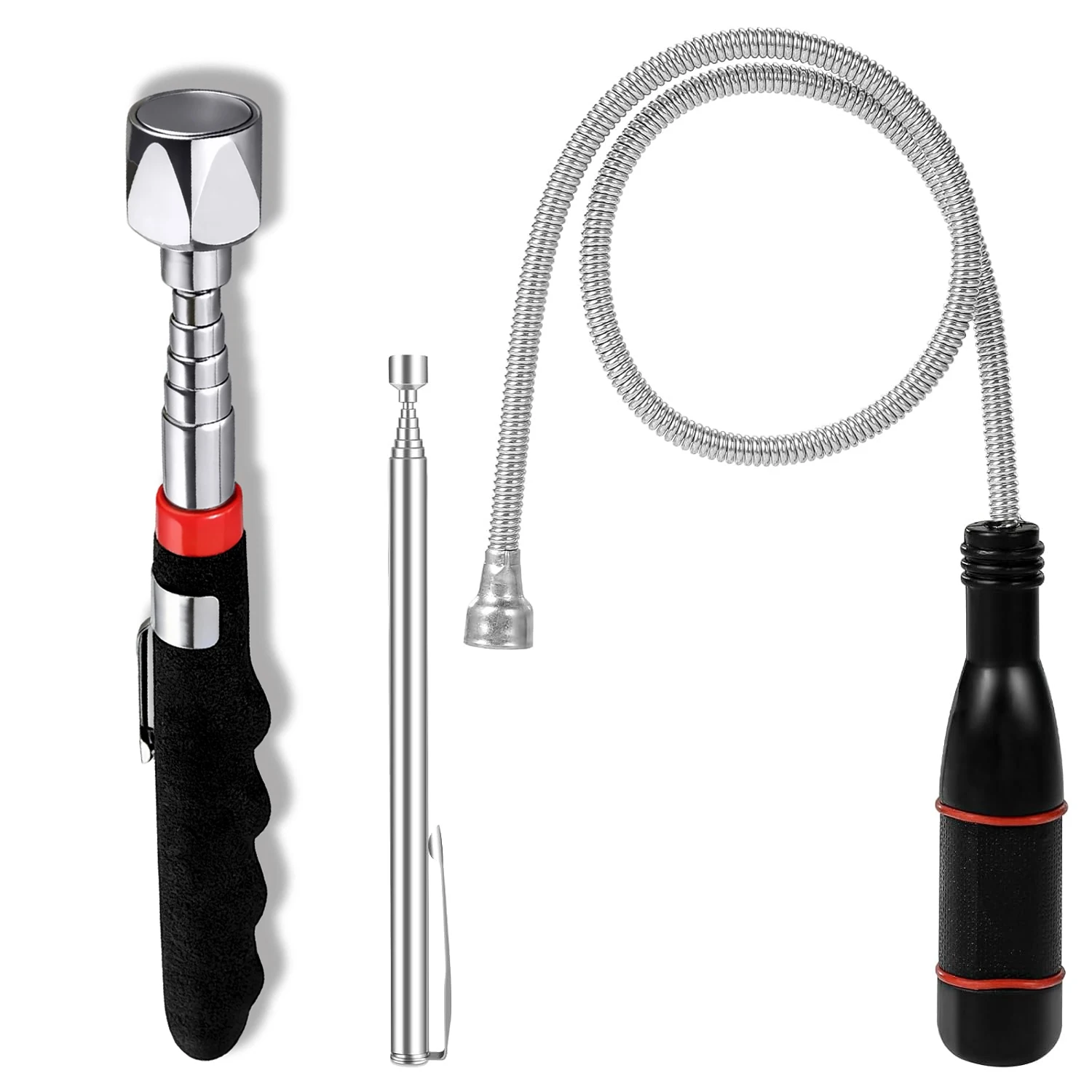 Telescoping Magnetic Pickup Tool Telescopic Strong Magnet Sticks Non-Slip Long Extendable Magnet Pickup Tools Nail Picker Upper