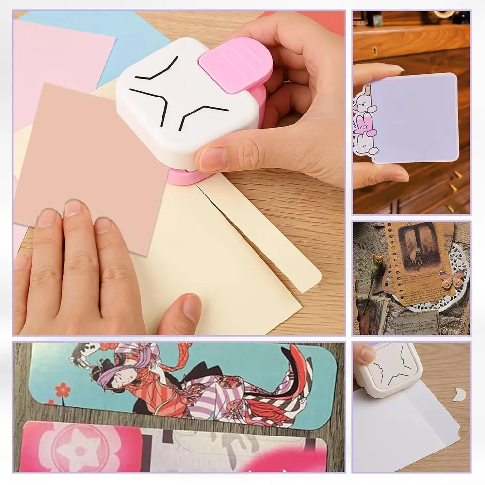 1pc 3-in-1 Corner Cutter, Paper Edge Cutter, Suitable for Paper Crafts, Scrapbooking and Photo Making.