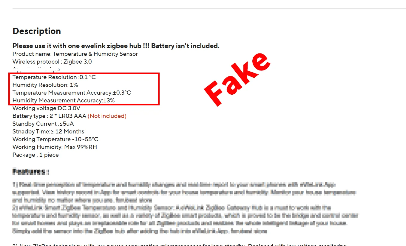 Zigbee Temperature Humidity Sensor Standard Zigbee 3.0 Hub Required Work with Home Assistant Yandex Alexa ZHA Zigbee2MQTT
