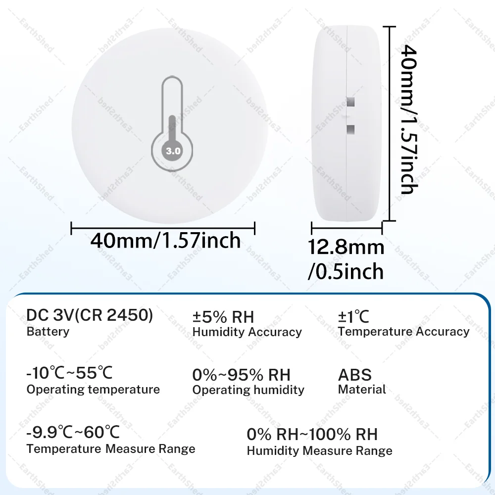 Zigbee Temperature Humidity Sensor Standard Zigbee 3.0 Hub Required Work with Home Assistant Yandex Alexa ZHA Zigbee2MQTT