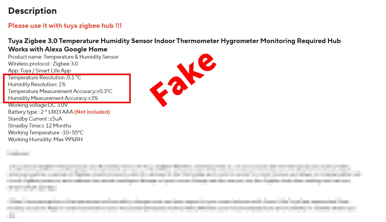 Zigbee Temperature Humidity Sensor Standard Zigbee 3.0 Hub Required Work with Home Assistant Yandex Alexa ZHA Zigbee2MQTT
