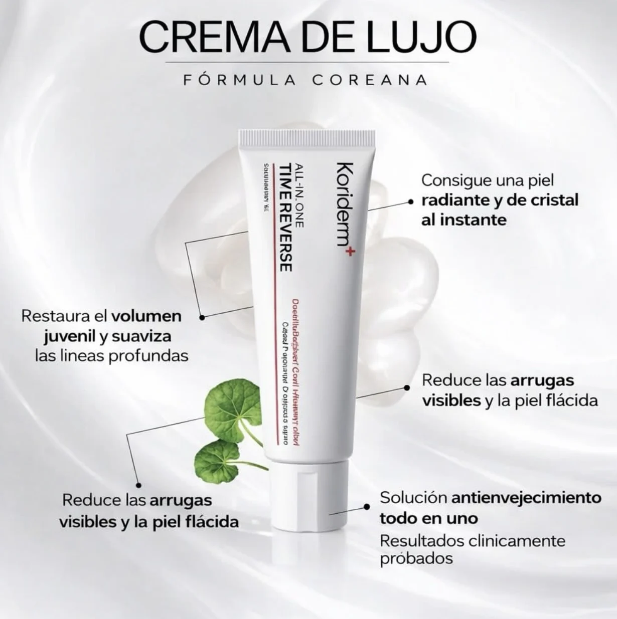 Koriderm+ Time Reversal All-in-One Cream 50ml Korean Original Face Centella Asiatica Hyaluronic Acid Whiten Anti-age Eye Cream