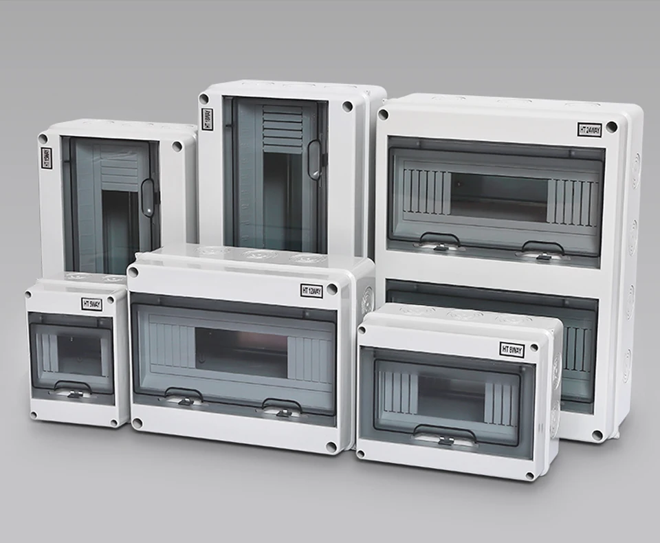 IP65 Waterproof Distribution Box 2/3/5/8/12/15/18/24WAY ABS Plastic Electrical Enclosure HT Series Junction Box
