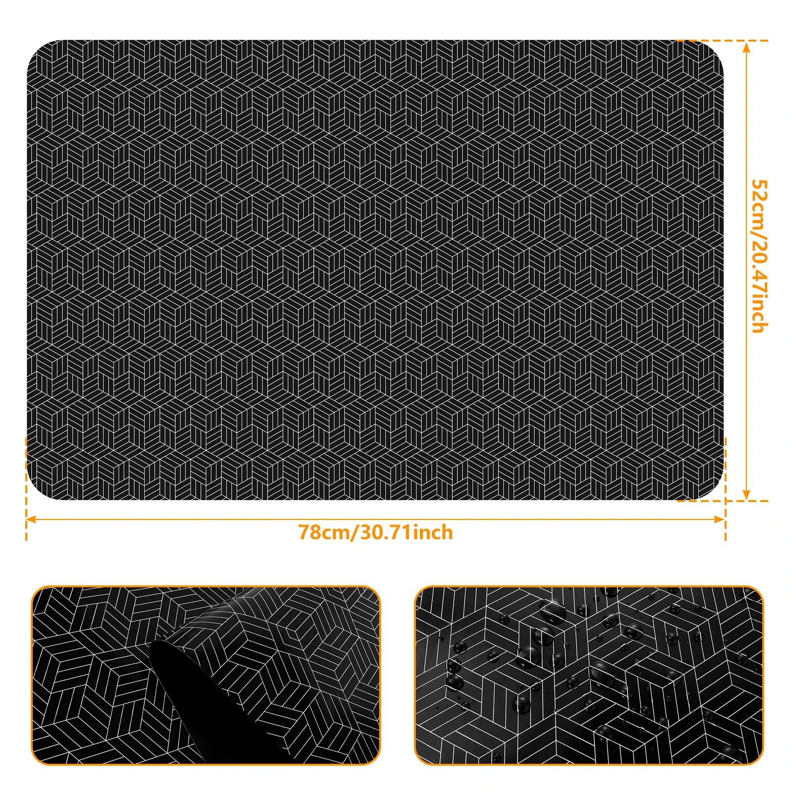 Induction Cooktop Mat Silicone Anti-Scratch Induction CooktopResistant Non-Slip Kitchen Counter Protect Mat Protector Mat Heat