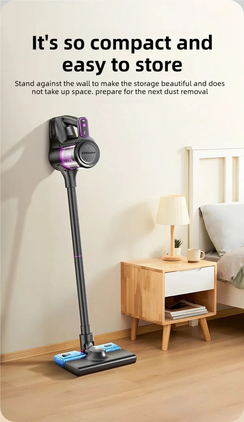 TINSOL 35000PA Wireless Vacuum Cleaner Home Vacuum Cleaner with Vacuuming and Mopping Integrated Handheld Smart Appliance
