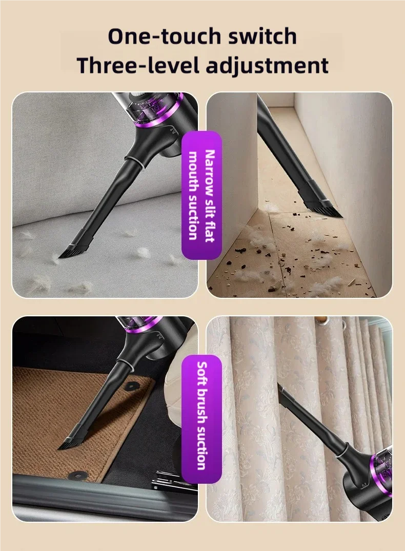 TINSOL 35000PA Wireless Vacuum Cleaner Home Vacuum Cleaner with Vacuuming and Mopping Integrated Handheld Smart Appliance