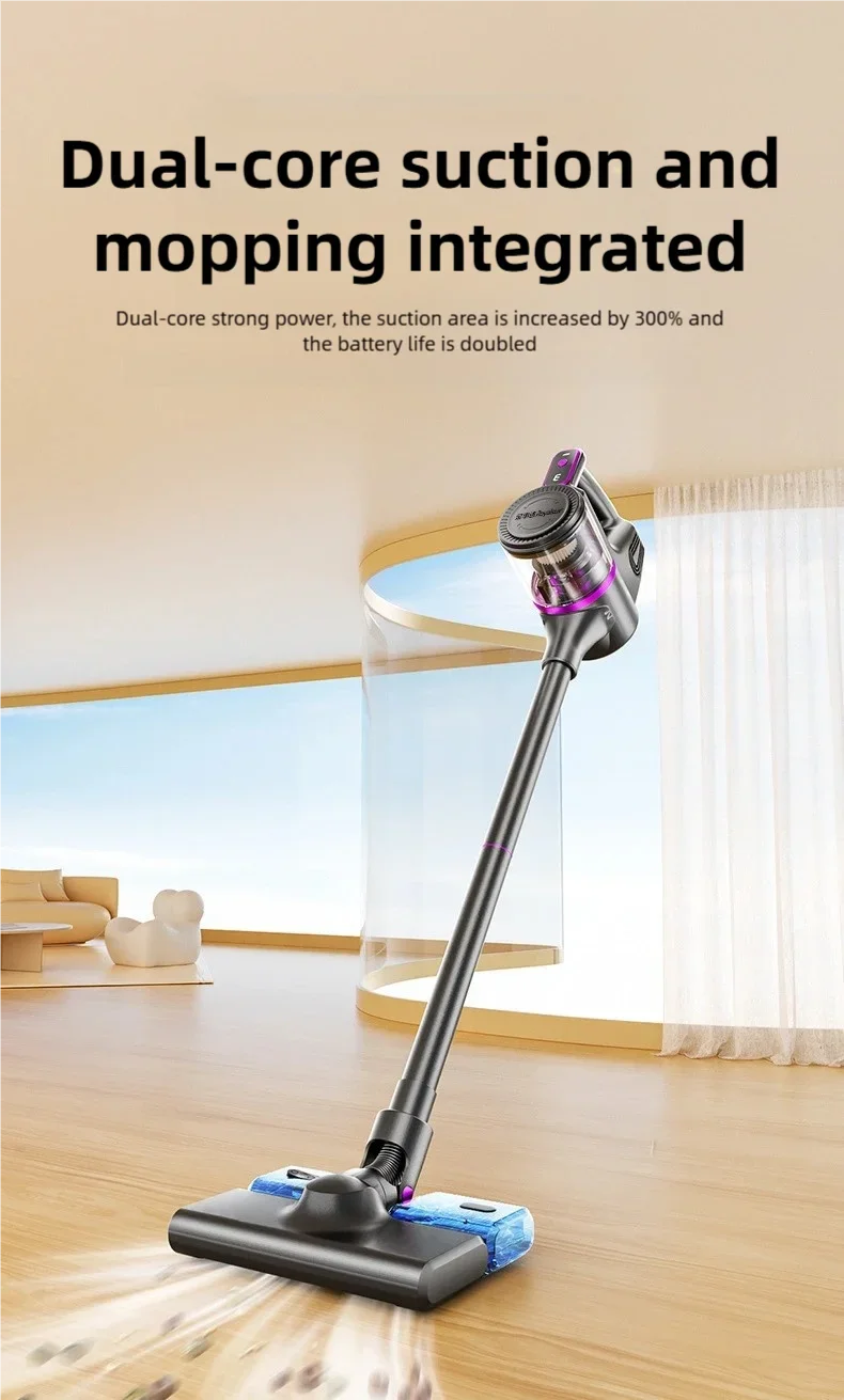 TINSOL 35000PA Wireless Vacuum Cleaner Home Vacuum Cleaner with Vacuuming and Mopping Integrated Handheld Smart Appliance