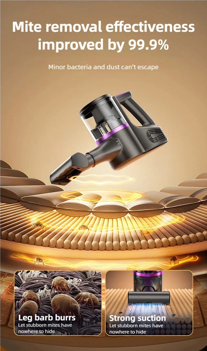 TINSOL 35000PA Wireless Vacuum Cleaner Home Vacuum Cleaner with Vacuuming and Mopping Integrated Handheld Smart Appliance