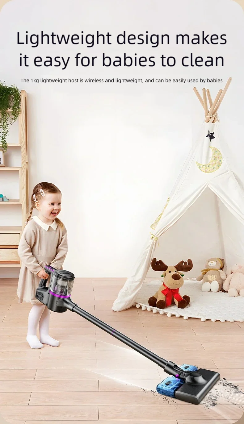 TINSOL 35000PA Wireless Vacuum Cleaner Home Vacuum Cleaner with Vacuuming and Mopping Integrated Handheld Smart Appliance