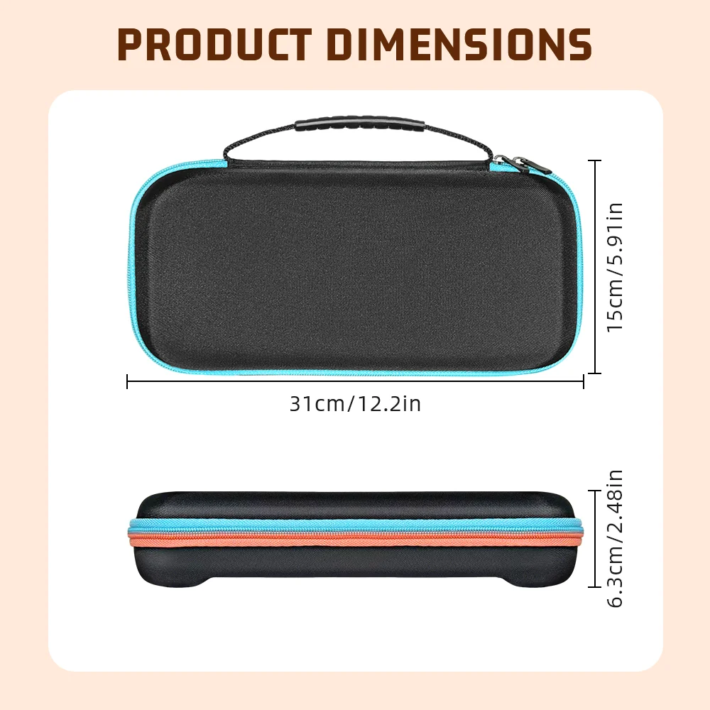 Storage bag for Switch 2 game console, red and blue color scheme, protective bag