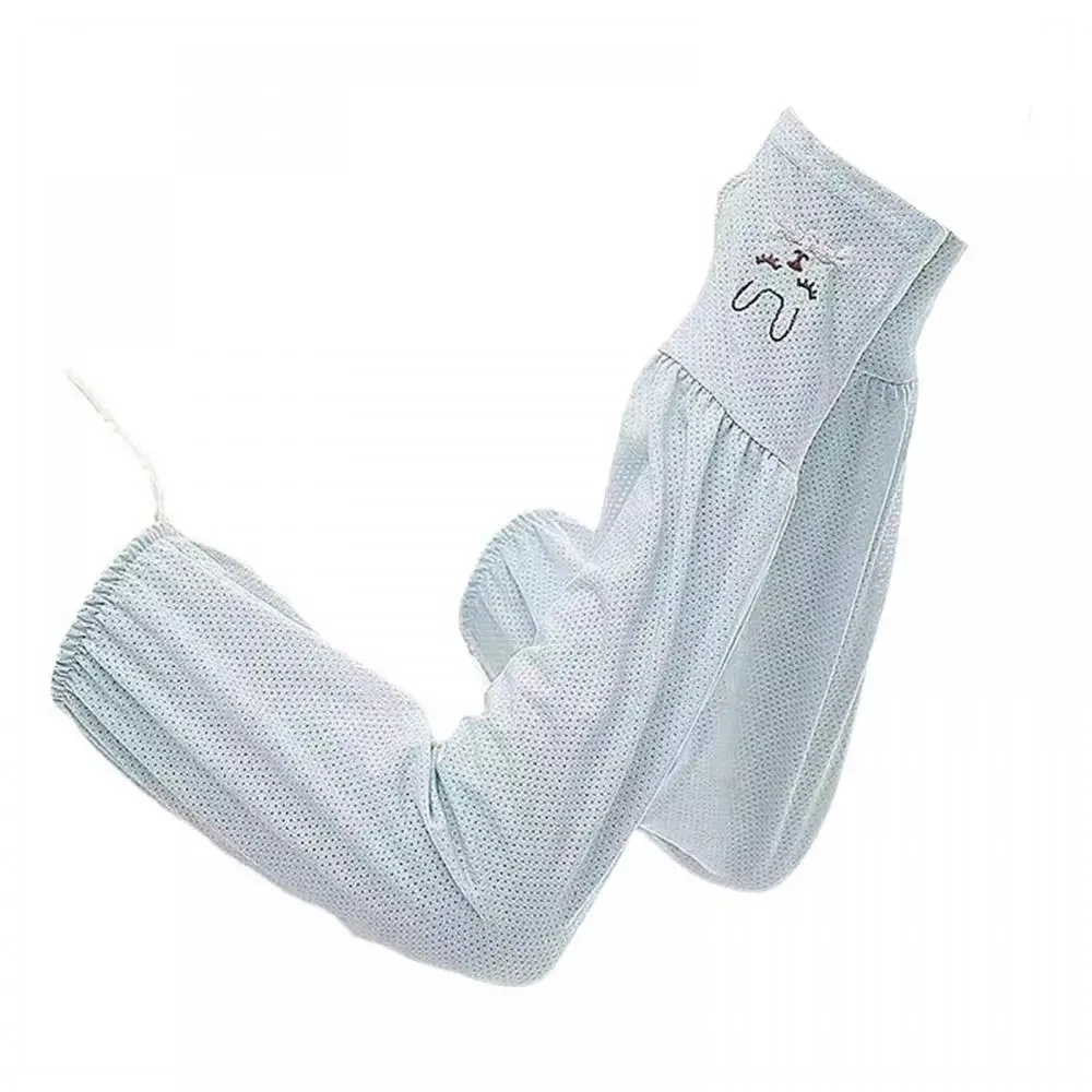 Summer Ice Silk Sun Protection Sleeves Outdoor Driving UV Protection Rabbit Ice Sleeves Women's Loose Arm Protection Sleeves