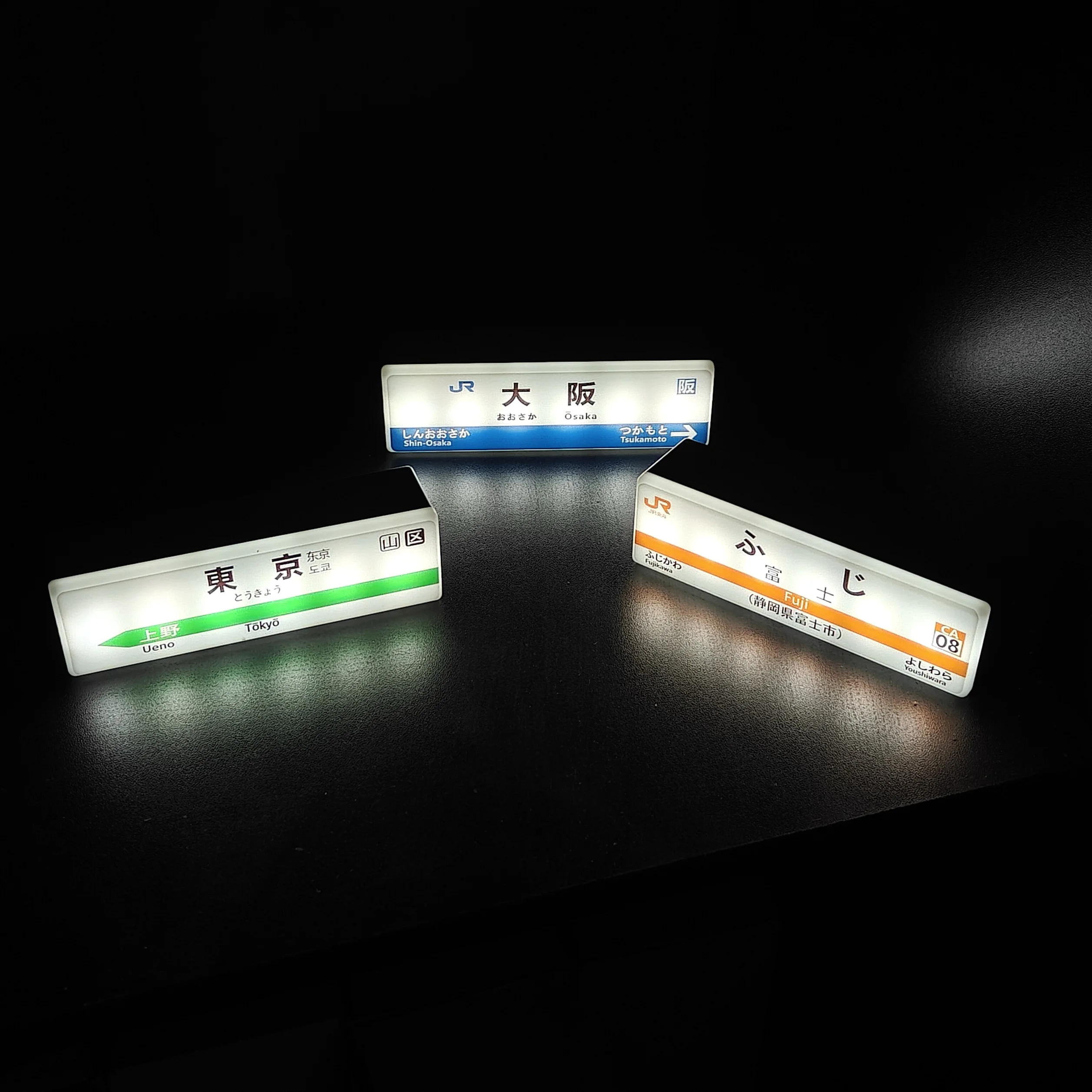 Tokyo Subway Line Fridge Magnets Creative Minimart Light Sign Display Board Osaka Magnetic Toy Luminous Light Box Plastic Charge