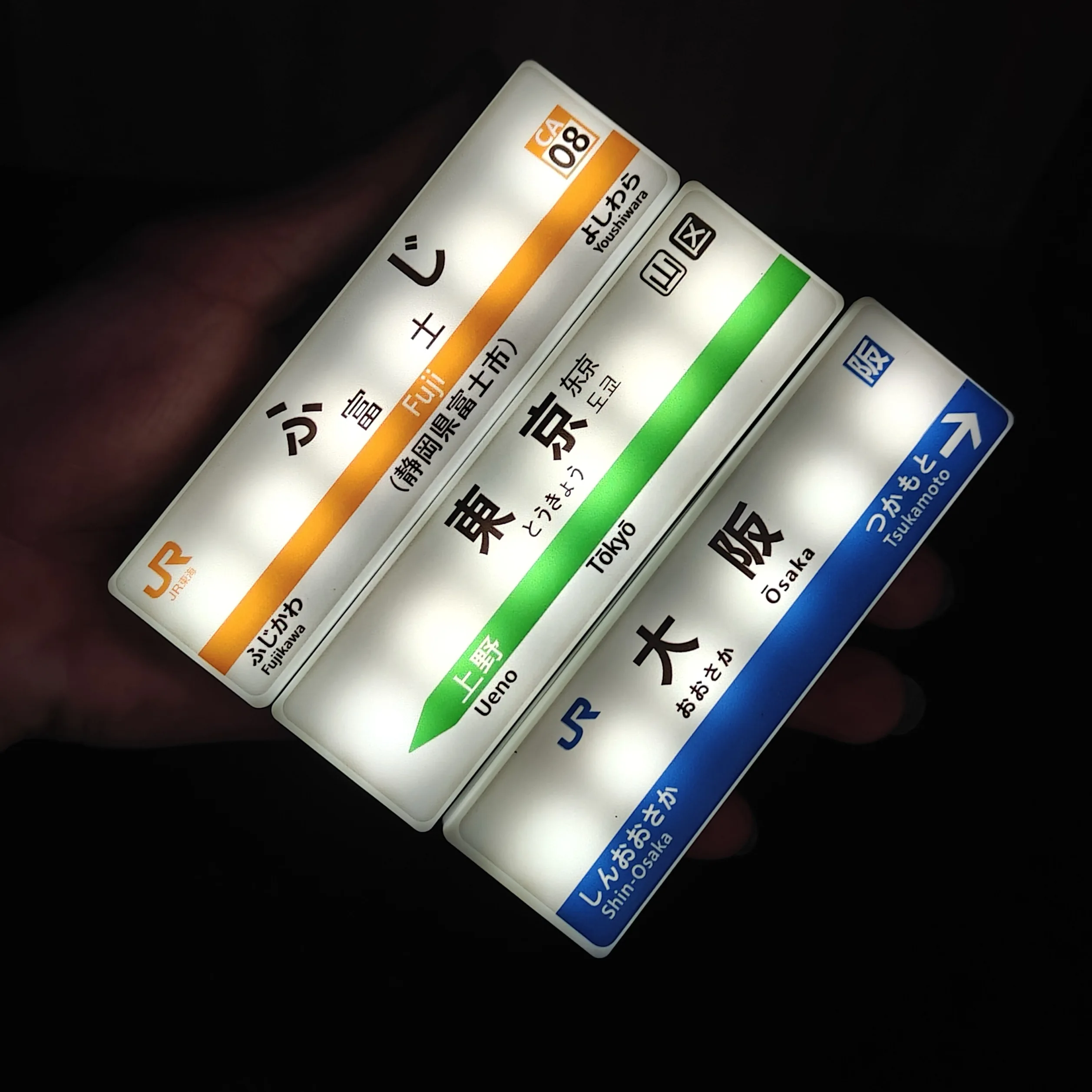 Tokyo Subway Line Fridge Magnets Creative Minimart Light Sign Display Board Osaka Magnetic Toy Luminous Light Box Plastic Charge