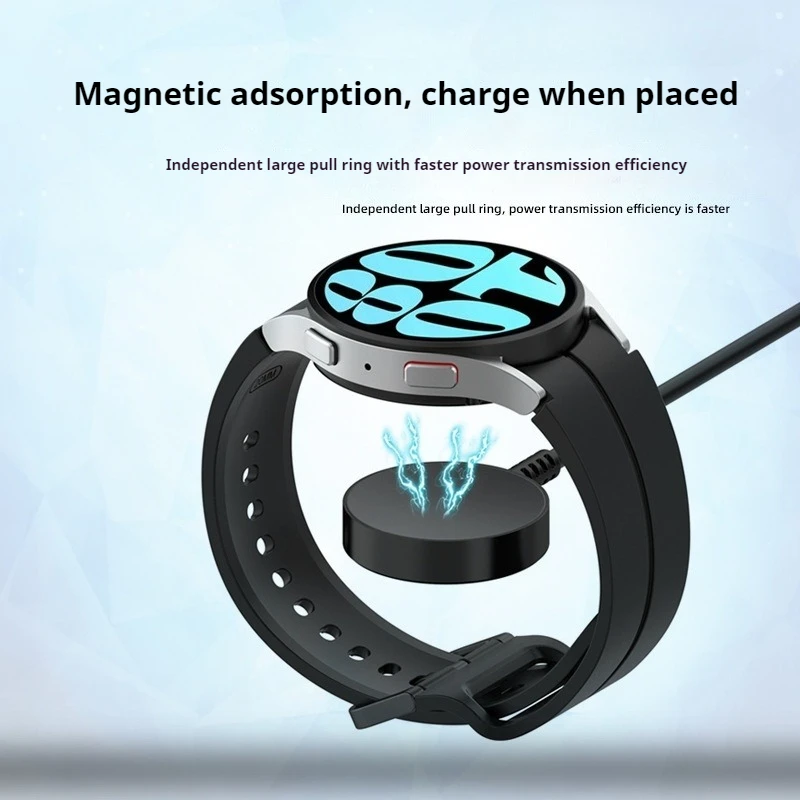 Magnetic Wireless Charger for Samsung Galaxy Watch 8/7/6Classic/5/5 Pro/4/3/Active2 USB-A/C Smart Watch Charging Cable Dock