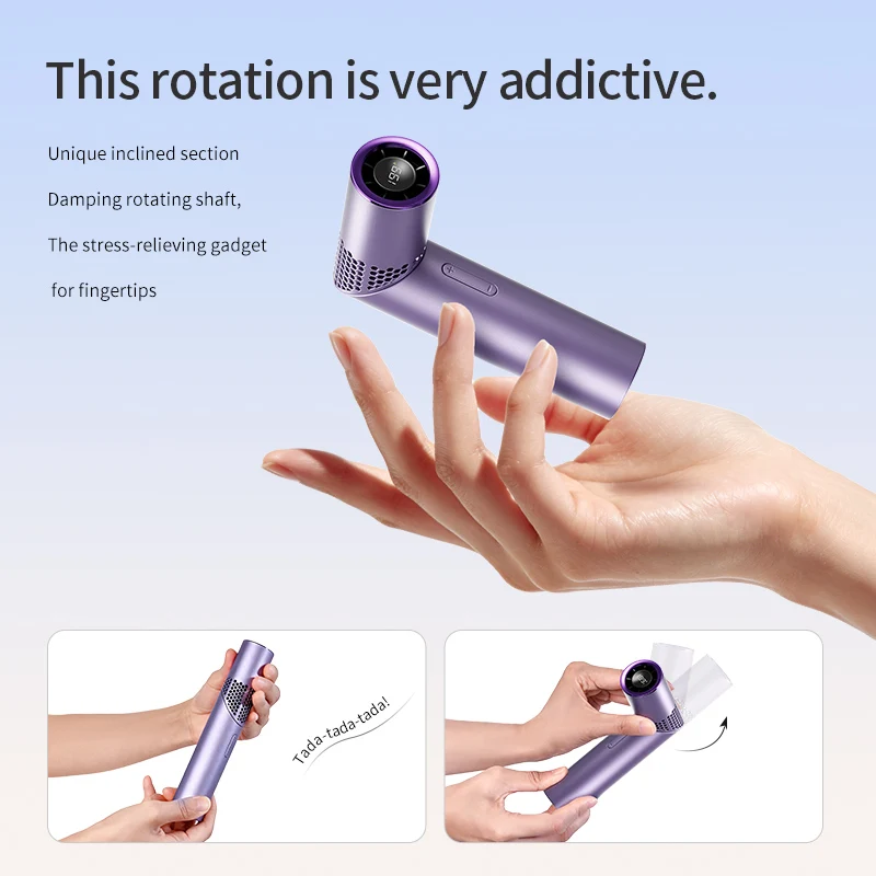 Brushless Motor Large Capacity Portable Charging Folding Lipstick Mini Handheld/Neck Hanging Small Fan