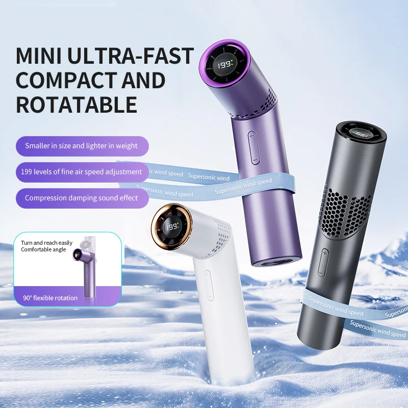 Brushless Motor Large Capacity Portable Charging Folding Lipstick Mini Handheld/Neck Hanging Small Fan