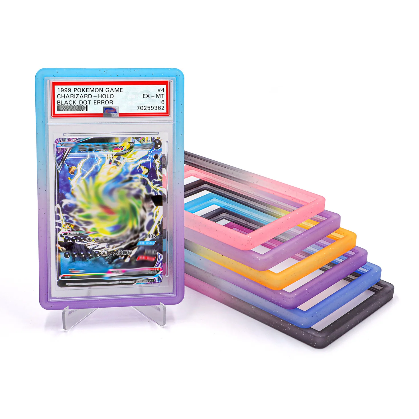 Bumper Slab Graded Card Case Protector Protection For Sports Game Pokmn TCG Trading Cards Silicone Guard Protective Frame Slabs
