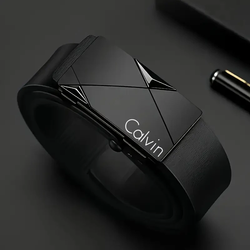 Stylish Men's PU Leather Belt Fashionable Accessory for Daily Wear Leisure Party Work Business with Automatic Buckle