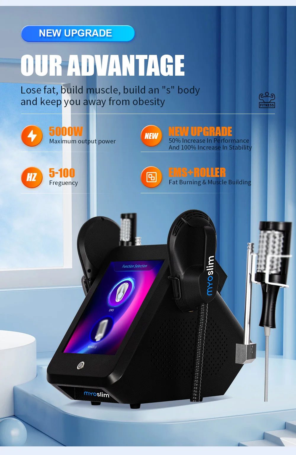 Newest Vacuum Inner Ball Roller 360 Degree Rolling Cellulite Massage Weights Loss Machine Body Muscle Body Slimming Fat Removal